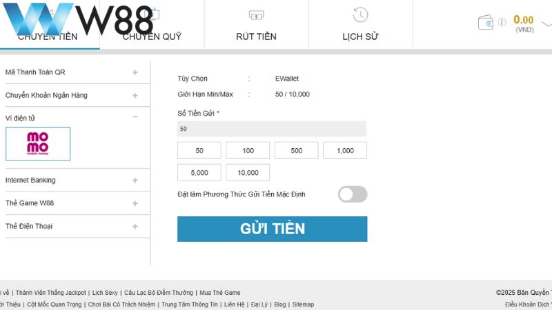 Cách nạp tiền W88 qua ví điện tử Cach nap tien W88 qua vi dien tu