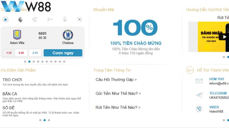 Nhà cái W88 trực tuyến uy tín hiện nay