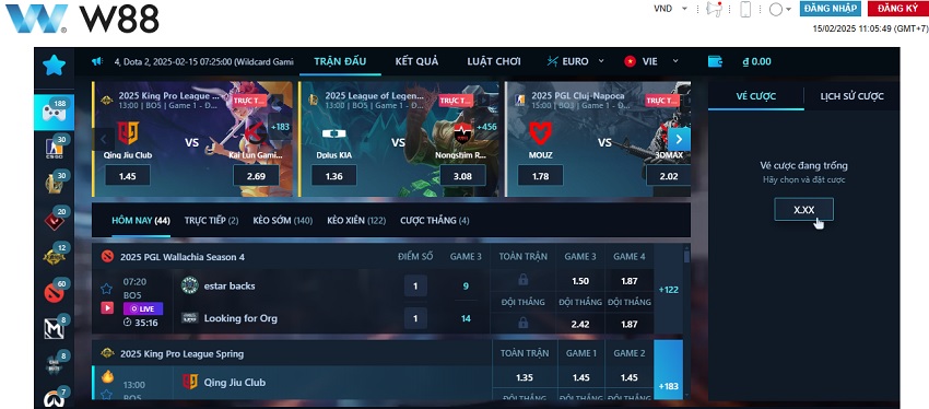Thông tin về sảnh TF Gaming W88