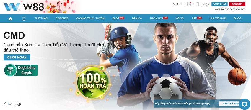 Giới thiệu về sảnh thể thao CMD W88