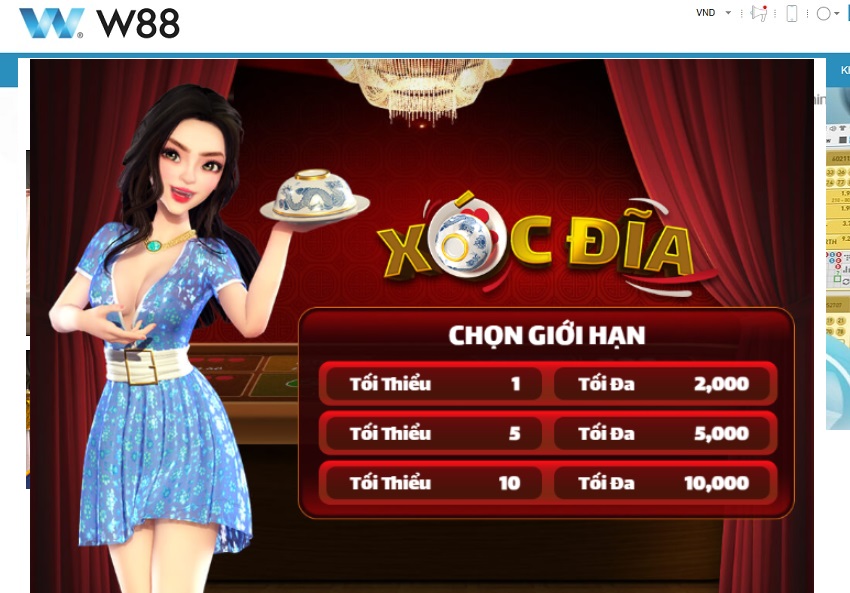 Thong tin ve tro choi xoc dia W88